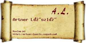 Artner László névjegykártya
